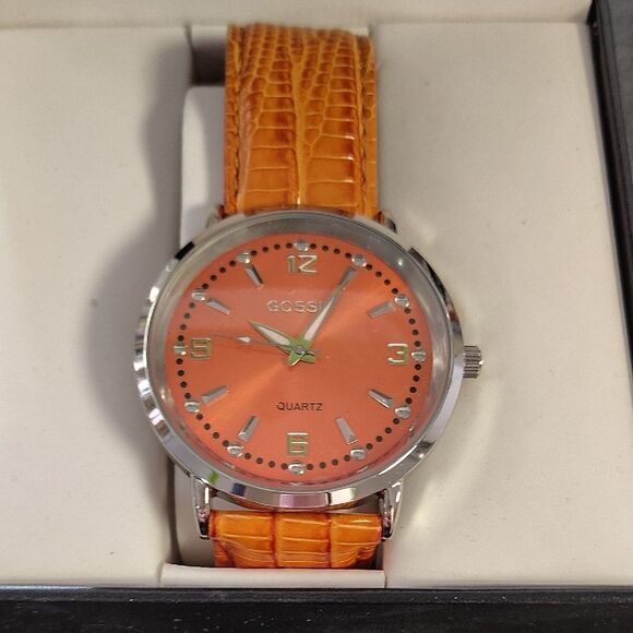 Gossip Orange Watch with Crystal Accents - Picture 1 of 4